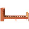 vidaXL barna tömör fenyőfa könyvespolcos ágy matrac nélkül 75 x 190 cm