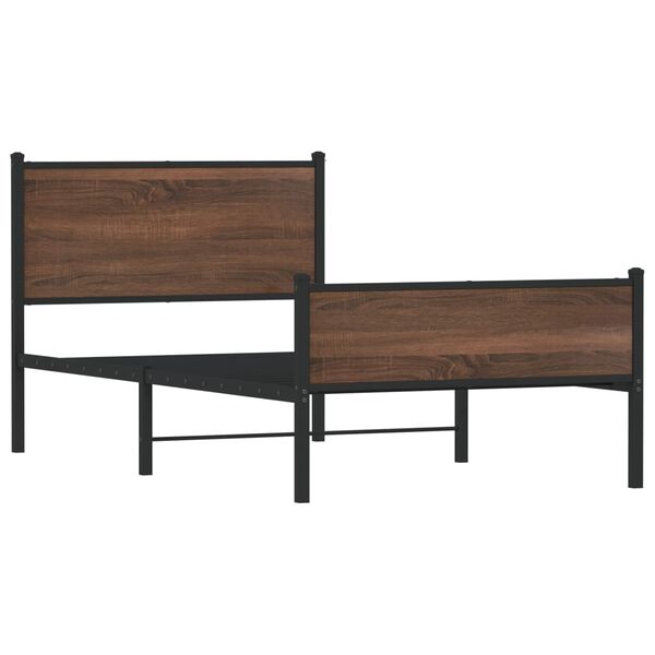 vidaXL barna t&ouml;lgy sz&iacute;nű f&eacute;m &aacute;gykeret matrac n&eacute;lk&uuml;l 100 x 200 cm