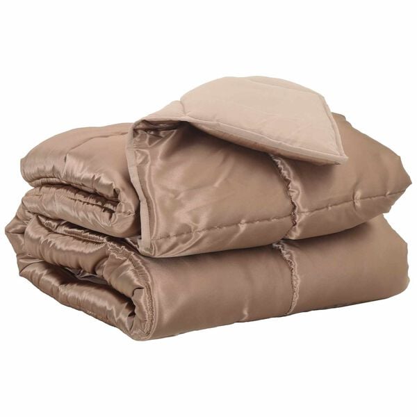 vidaXL Teljes &eacute;ves takar&oacute; Arany 220 x 260 cm Satin &eacute;s Mikrosz&aacute;las