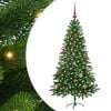 vidaXL Kar&aacute;csonyfa 150 LED-del &aacute;llv&aacute;nnyal Z&ouml;ld 150 cm PE