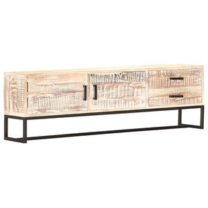vidaXL feh&eacute;r t&ouml;m&ouml;r ak&aacute;cfa TV-szekr&eacute;ny 140 x 30 x 45 cm