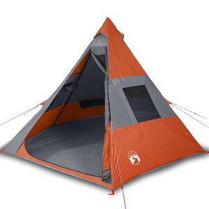 vidaXL 7 szem&eacute;lyes narancss&aacute;rga v&iacute;z&aacute;ll&oacute; tipi kempings&aacute;tor
