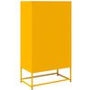 vidaXL Highboard Mustársárga 68x39x123 cm Acél