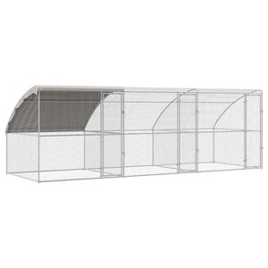 vidaXL Csirkeketrec 3 db Ez&uuml;st 600 x 200 x 200 cm Ac&eacute;l &eacute;s PE