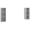 vidaXL 2 db betonsz&uuml;rke szerelt fa TV-szekr&eacute;ny 107 x 35 x 37 cm