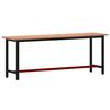 vidaXL t&ouml;m&ouml;r b&uuml;kkfa &eacute;s f&eacute;m munkaasztallap 220x55x81,5 cm