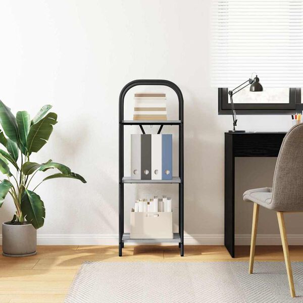 vidaXL K&ouml;nyvespolc Sz&uuml;rke Sonoma 40 x 30 x 109 cm Faanyag