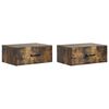 vidaXL Fali &eacute;jjeli szekr&eacute;ny 2 pcs F&uuml;st&ouml;s T&ouml;lgy 49 x 34,5 x 20 cm