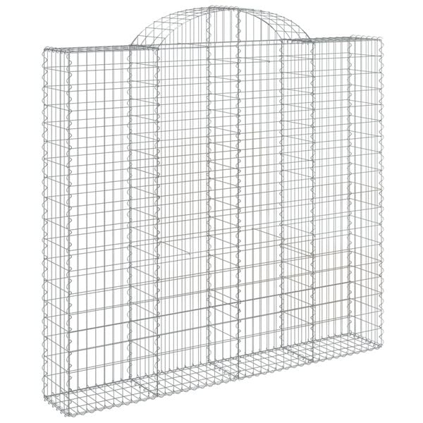 vidaXL 3 db &iacute;ves horganyzott vas gabion kos&aacute;r 200x30x180/200 cm