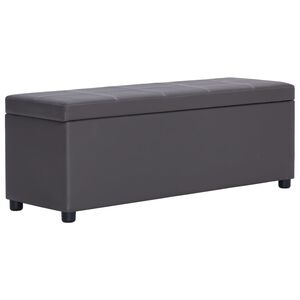 vidaXL sz&uuml;rke műbőr pad t&aacute;rol&oacute;rekesszel 116 cm