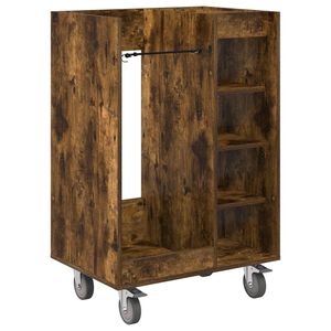 vidaXL Golf Szekr&eacute;ny ker&eacute;kkel Egysz&iacute;nű F&uuml;st&ouml;lt t&ouml;lgy 65 x 45 x 98 cm