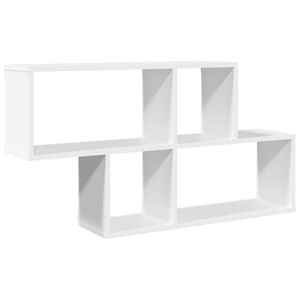 vidaXL feh&eacute;r szerelt fa fali polc 100 x 20 x 53 cm