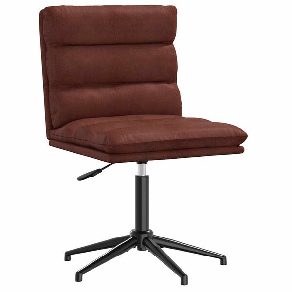 vidaXL étkezőszék csillogó barna műbőr