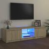 vidaXL sonoma t&ouml;lgy sz&iacute;nű TV-szekr&eacute;ny LED l&aacute;mp&aacute;kkal 140x40x36 cm