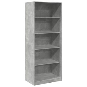vidaXL betonsz&uuml;rke szerelt fa ruh&aacute;sszekr&eacute;ny 80 x 50 x 200 cm