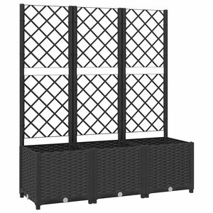 vidaXL fekete kerti vir&aacute;gl&aacute;da r&aacute;ccsal 120 x 40 x 136 cm PP
