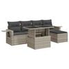 vidaXL 6 r&eacute;szes vil&aacute;gossz&uuml;rke polyrattan kerti &uuml;lőgarnit&uacute;ra p&aacute;rn&aacute;kkal