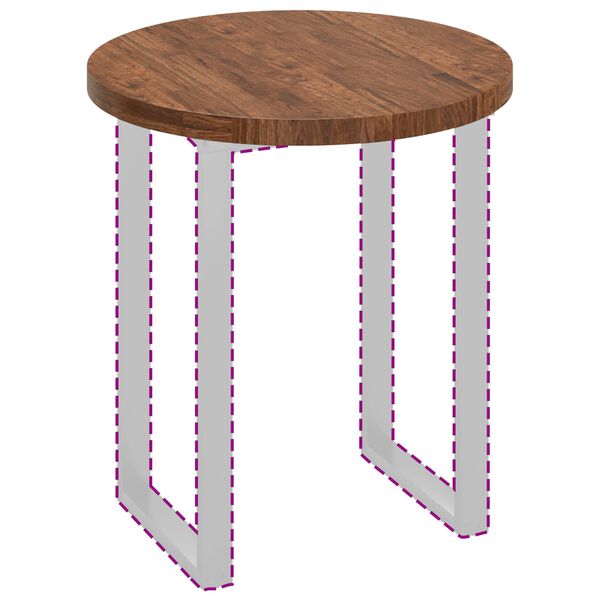 vidaXL Asztallap Vil&aacute;gos Barna &Oslash; 70 x 4 cm T&ouml;m&ouml;r T&ouml;lgyfa