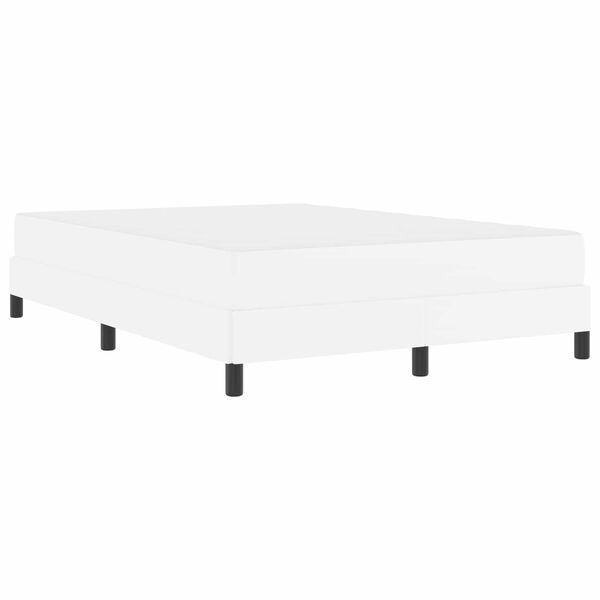 vidaXL Ágykeret matracmal Tiszta Fehér 140 x 200 cm szövet