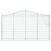 vidaXL 15 db íves horganyzott vas gabion kosár 200x30x100/120 cm