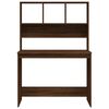 vidaXL barna tölgy szerelt fa íróasztal polcokkal 102 x 45 x 148 cm