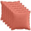 vidaXL P&aacute;rna huzat 6 db HOUTEN Piros Narancs 30 x 30 cm cord
