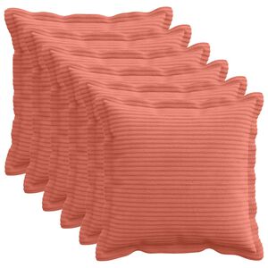 vidaXL P&aacute;rna huzat 6 db HOUTEN Piros Narancs 30 x 30 cm cord