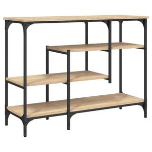 vidaXL sonoma t&ouml;lgy sz&iacute;nű t&aacute;lal&oacute;asztal polcokkal 100 x 35 x 75 cm
