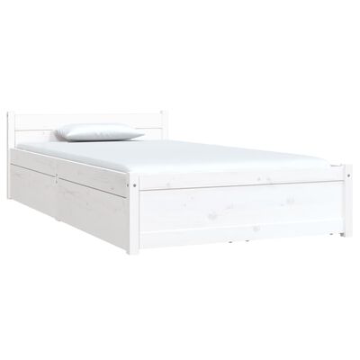 vidaXL fehér ágykeret fiókokkal 90 x 190 cm (3FT Single)