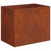 vidaXL Kerti cser&eacute;p Rozsd&aacute;s 60 x 40 x 50 cm Időj&aacute;r&aacute;s&aacute;ll&oacute; Ac&eacute;l