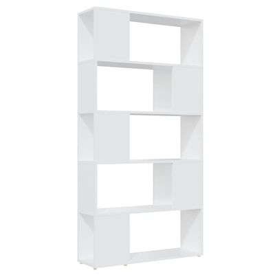 vidaXL fehér forgácslap térelválasztó könyvszekrény 80 x 24 x 155 cm