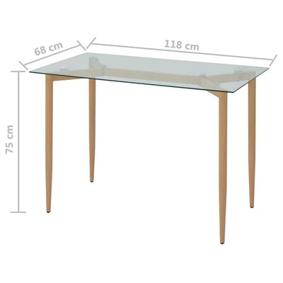 vidaXL étkezőasztal 118x68x75 cm