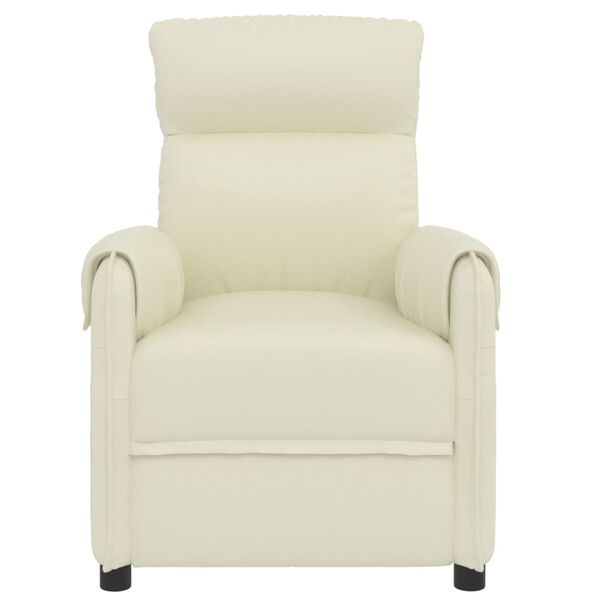 vidaXL krémszínű műbőr masszázsfotel