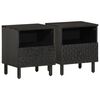 vidaXL 2 db fekete t&ouml;m&ouml;r mang&oacute;fa &eacute;jjeliszekr&eacute;ny 40 x 33 x 46 cm