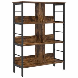 vidaXL K&ouml;nyvespolc 6 szintes 82 x 32 x 112 cm Szerelt Fa F&uuml;st&ouml;lt t&ouml;lgy