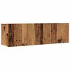 vidaXL 2 db antik fa sz&iacute;nű falra szerelhető TV-szekr&eacute;ny 100x30x30 cm