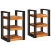 vidaXL &Eacute;jjeli asztal 2 db Barna &eacute;s fekete 38 x 33 x 58 cm