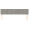 vidaXL 2 db világosszürke bársony fejtámla 80 x 5 x 78/88 cm