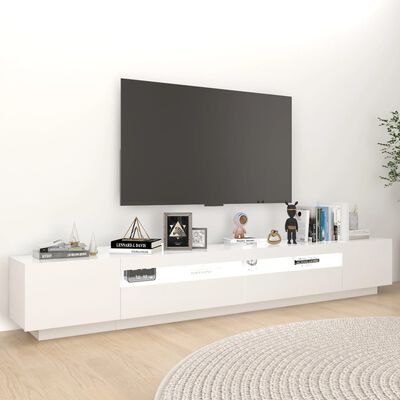 vidaXL fehér TV-szekrény LED-lámpákkal 260 x 35 x 40 cm