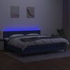 vidaXL k&eacute;k sz&ouml;vet rug&oacute;s &eacute;s LED-es &aacute;gy matraccal 200 x 200 cm