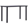 vidaXL fekete &eacute;s betonsz&uuml;rke MDF &eacute;tkezőasztal 120 x 60 x 75 cm