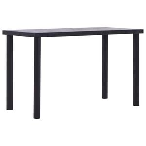 vidaXL fekete &eacute;s betonsz&uuml;rke MDF &eacute;tkezőasztal 120 x 60 x 75 cm