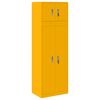 vidaXL T&aacute;rol&oacute;szekr&eacute;ny 2 db Must&aacute;r s&aacute;rga 60 x 40 x 180 cm Ac&eacute;l
