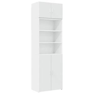 vidaXL feh&eacute;r szerelt fa t&aacute;rol&oacute;szekr&eacute;ny 70 x 42,5 x 225 cm