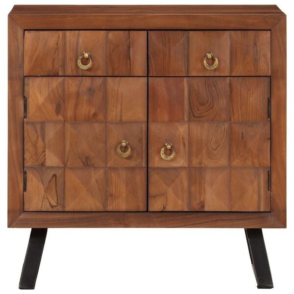 vidaXL fi&oacute;kos szekr&eacute;ny m&eacute;zbarna 70x35x70 cm t&ouml;m&ouml;rfa ak&aacute;cfa