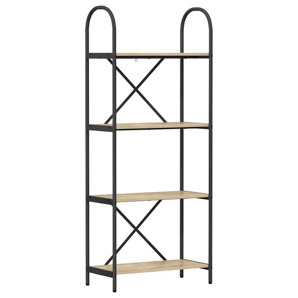 vidaXL K&ouml;nyvespolc Sonoma t&ouml;lgy 60 x 30 x 146 cm Faanyag