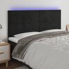vidaXL fekete b&aacute;rsony LED-es fejt&aacute;mla 180x5x118/128 cm