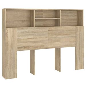 vidaXL Sonoma t&ouml;lgyfa fejt&aacute;ml&aacute;s szekr&eacute;ny 140x19x103,5 cm