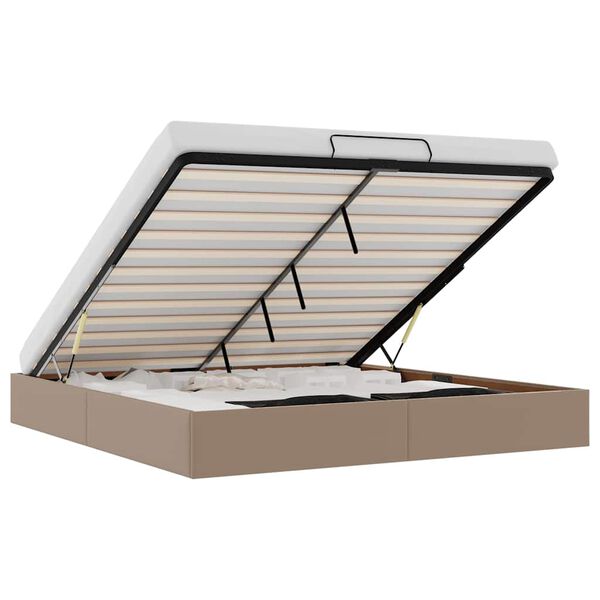 vidaXL Ottom&aacute;n &aacute;gykeret matrac n&eacute;lk&uuml;l cappucino 160x200 cm műbőr