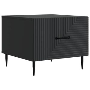 vidaXL Doh&aacute;nyz&oacute;asztal fi&oacute;kkal Fekete 49 x 50 x 40 cm Szerelt Fa